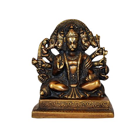 Buy RCIMALL Golden Finish Panchmukhi Hanuman Ji Religious Wall Hanging