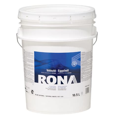 Rona Interior Acrylic Latex Paint Eggshell Finish Natural White