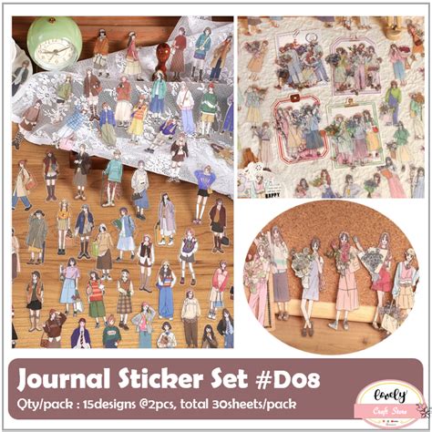 Jual Lovelycraftstore D08 Deco Sticker Pack Aesthetic Girls