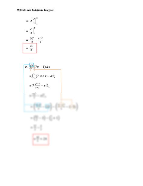 SOLUTION Definite Integrals Studypool