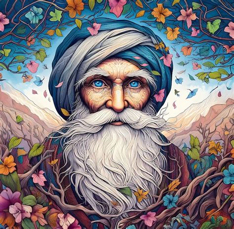 Premium Ai Image Mountains Wisdom The Cheerful Sufi Tree