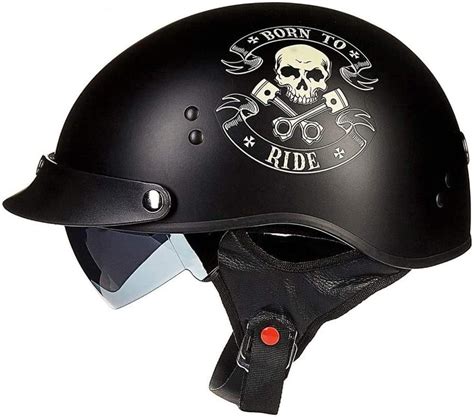 Ebayin Motosiklet Yar M Kask Retro Harley Kask Dot Sertifikal