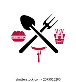 Food Logo Vector Concept Stock Vector (Royalty Free) 2095013293 ...