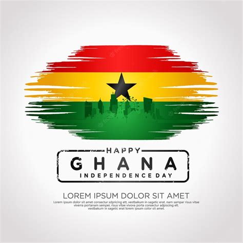 Premium Vector Ghana Independence Day Greeting Card Template