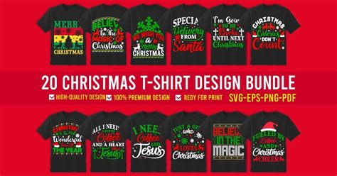 Christmas Typography T Shirt Bundle Bundle · Creative Fabrica