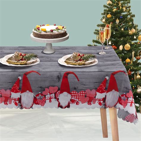 Becellen Nappe Noel Cm Polyester Rectangulaire Anti Tache