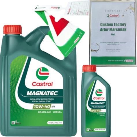 CASTROL MAGNATEC 10W40 A B 5L VW 501 01 505 00 ZAWIESZKA Za 167 80