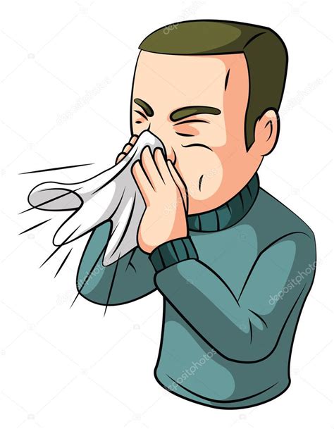 Sneezing man — Stock Vector © funwayillustration #54809731