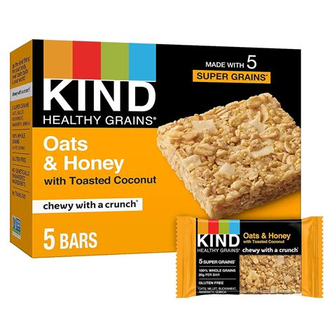 Amazon KIND Barras De Granos Saludables Avena Y Miel Con Coco