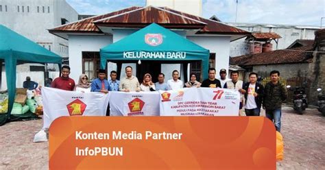 Dpc Gerindra Kobar Salurkan Puluhan Paket Bantuan Untuk Korban