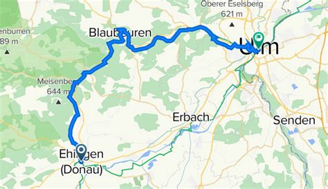 Donau Radweg Ehingen Blaubeuren Ulm Radroute Bikemap