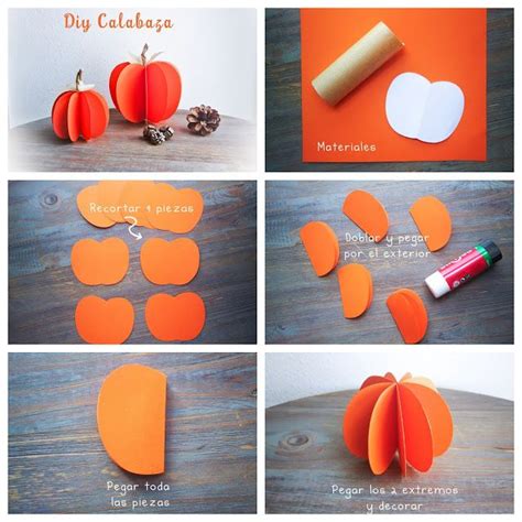 Diy Calabaza De Papel Freebies Calabaza De Papel Cosas De Halloween