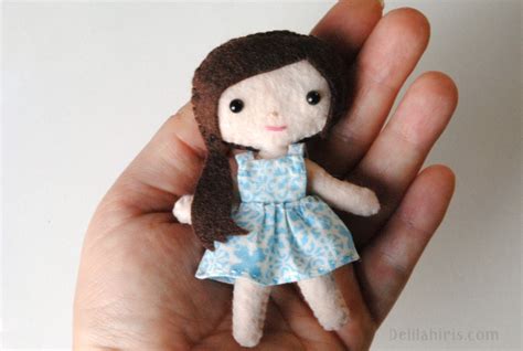 4 Felt Doll Pattern Mini Charlotte Doll Delilah Iris Felt Crafts