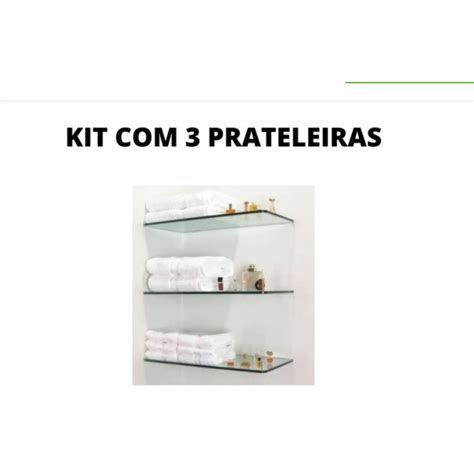 Kit Prateleira De Vidro Para Sal O De Beleza X C Un Gabiart