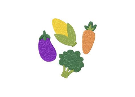 Pattern Veggies Embroidery Design Daily Embroidery