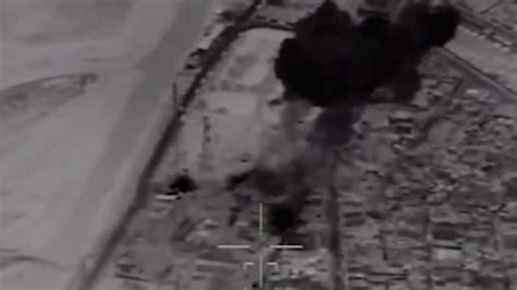 Drone Footage Shows Iranian Missiles Striking Isis Targets In Syria