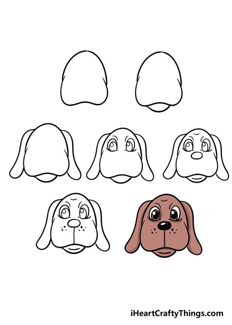 How To Draw A Dog Face For Kids