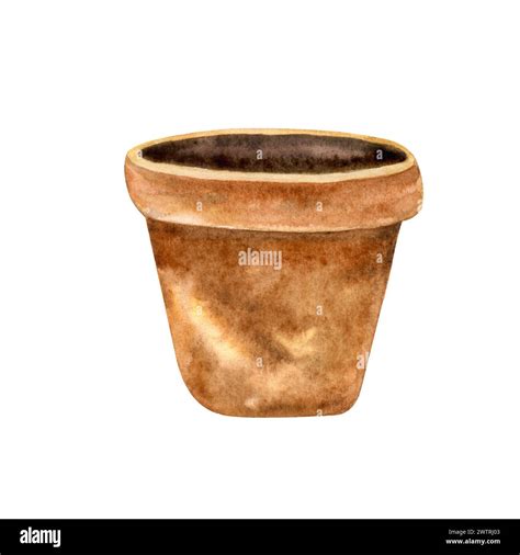 Brown Ceramic Pot Stock Photo Alamy