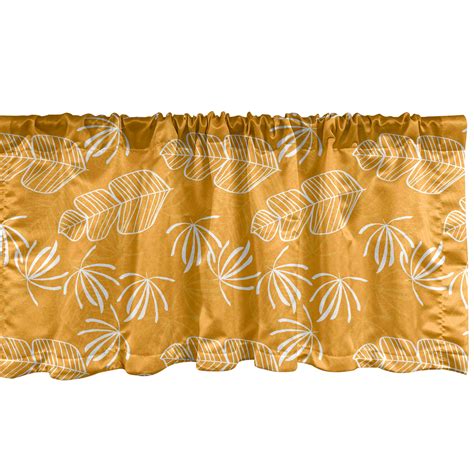 Ambesonne Tropical Valance Pack Of Hawaii Plantation Drawing X