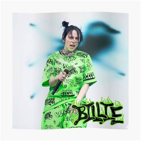 Eilish Billie Billie Eilish Poster Canvas Print Wooden Hanging