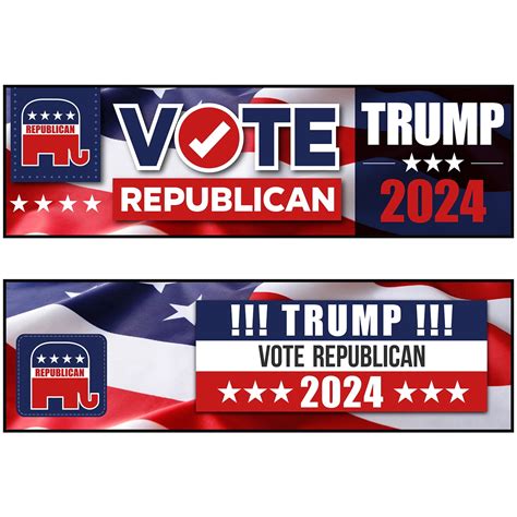 Donald Trump Republican Bumper Stickers For 2024 Presidential Elections