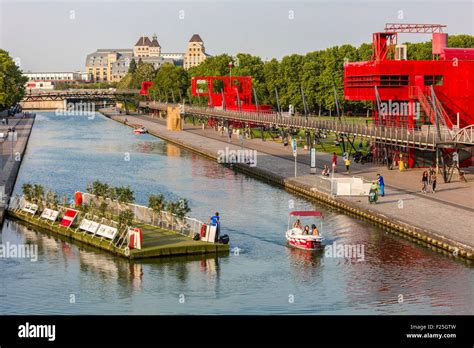 France Paris The Parc De La Villette Designed By Architect Bernard