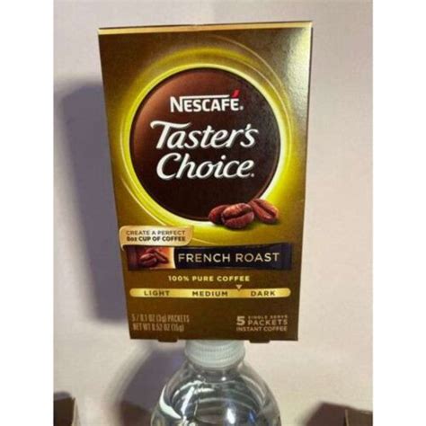 2 Boxes Nescafe Taster S Choice French Roast Instant Coffee 10 Packets