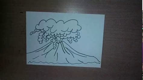 HOW TO DRAW A VOLCANO CÓMO DIBUJAR UN VOLCÁN COMMENT DESSINER UN