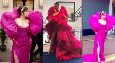 Same Same But Different Did Urvashi Rautela COPY Ruffled Pink Thigh