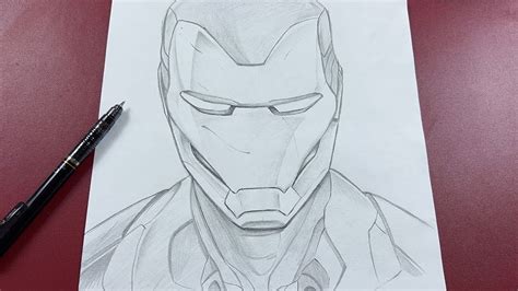 How To Draw Iron Man Step By Step Sketch YouTube