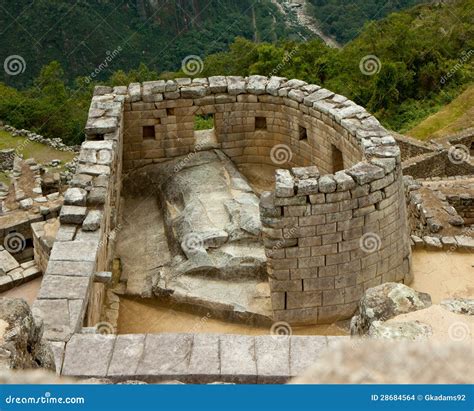 Templo Del Sun En Machu Picchu Foto De Archivo Imagen De Templo