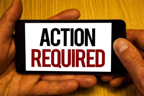 Text Sign Showing Action Required Conceptual Photo Important Act