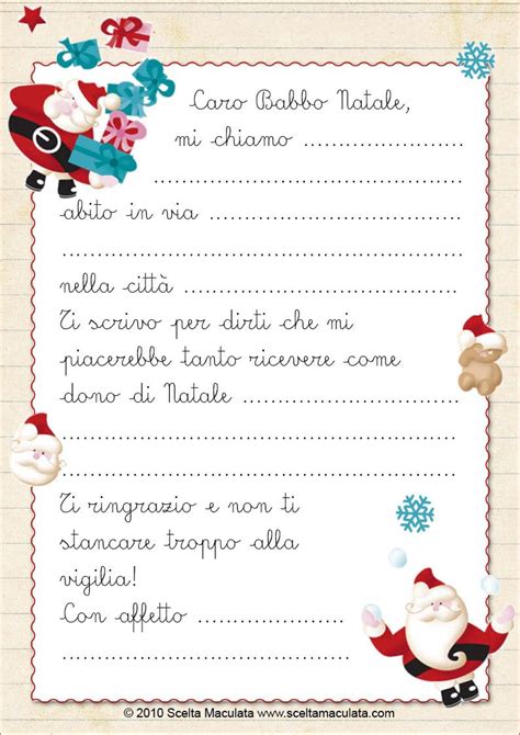 Lettera Di Babbo Natale Da Stampare Gratis Mammarum