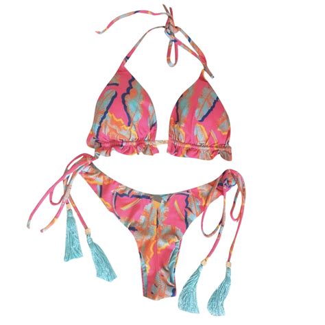 Taiaojing Tankini Swimsuit For Women Bandeau Bandage Bikini Set Push Up