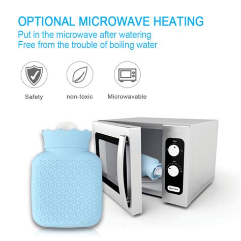 HUMOMO Hot Water Bottle With Cover Microwavable Silicone Hot Cold