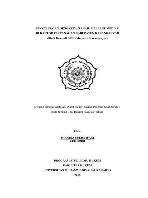 Sengketa Tanah Pdf