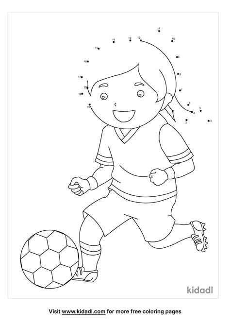Soccer Dot To Dot (Easy) | Kidadl