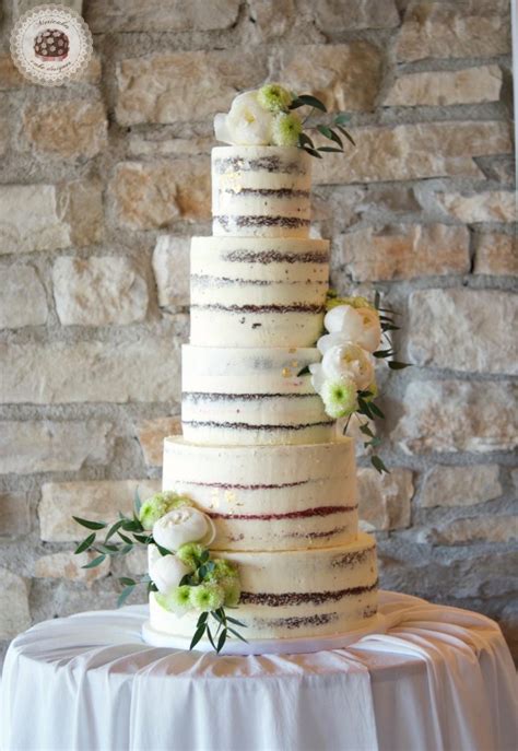 Semi Naked Cake Red Velvet Wedding Cake Tarta De Boda Spain Wedding