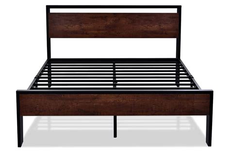 Fafurn™ Modern Farmhouse Platform Bed Frame With Wood Panel Headboard