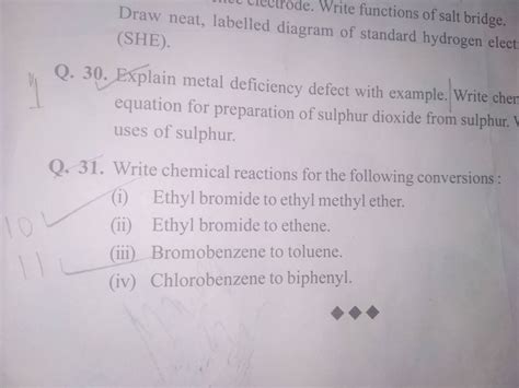 Draw Neat Labelled Diagram Of Functions Of Salt Bridge SHE Q 30 Exp