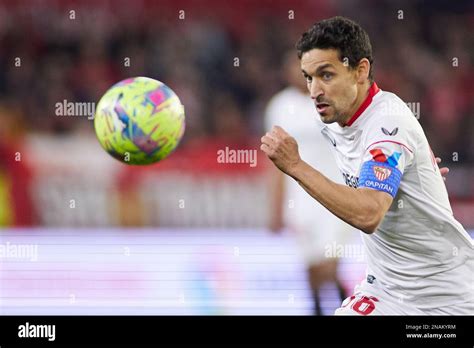 Jesús Navas Del Sevilla Fc Durante El Partido Del Campeonato De España