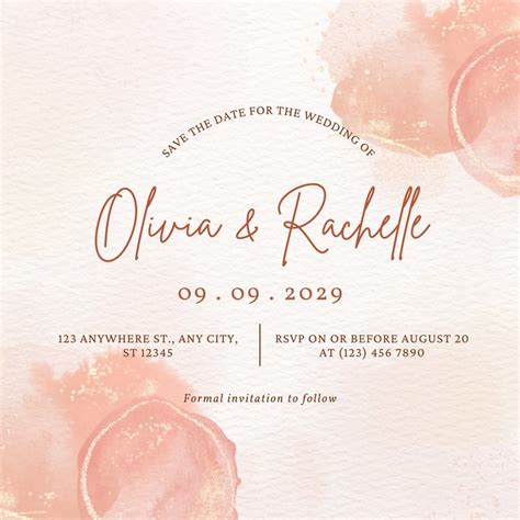 Free Custom Printable Same Sex Wedding Invitation Templates Canva