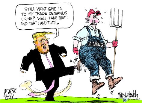 Political Cartoon Trump Trade Demands American Farmers The Week