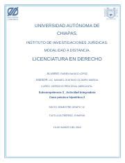 Sub 3 Actividad Integradora docx UNIVERSIDAD AUTÓNOMA DE CHIAPAS