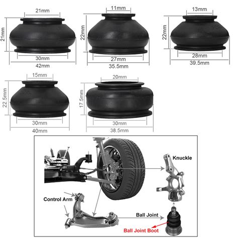 14x MULTIPACK Universal Ball Joint Rubber Dust Boot Covers Track Rod