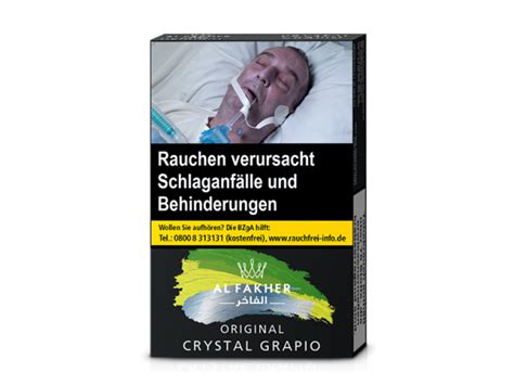 Al Fakher Tabak Crystal Grapio Minze Traube 25g