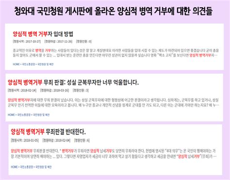 양심적 병역거부 인정되어야 할 안건인가 시사포커스 대한민국청소년기자단