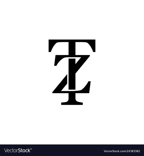 Initial Tz Logo Design Royalty Free Vector Image