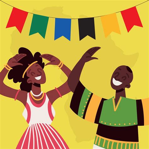 African Couple Heritage 11143811 Vector Art At Vecteezy