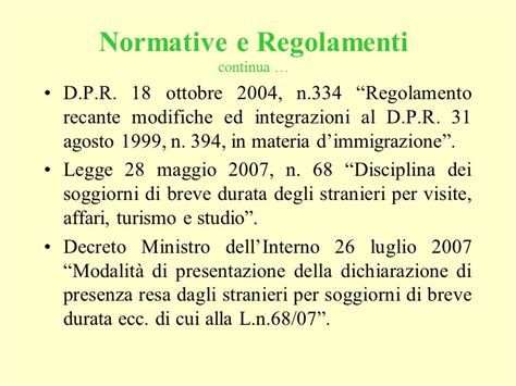 Normative E Regolamenti D Lgs 25 Luglio 1998 N 286 Testo Unico